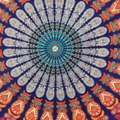 Tenture murale mandala psychedelique pour le yoga
