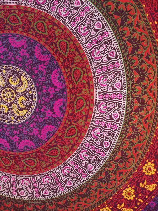 Tenture Mandala Murale Zen multicolore pas cher