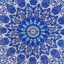Grande Tenture Murale Mandala Bleu yoga