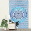 Tenture Murale indienne Zen Mandala Bleu