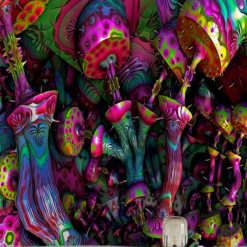 tenture psychedelique champignon uv