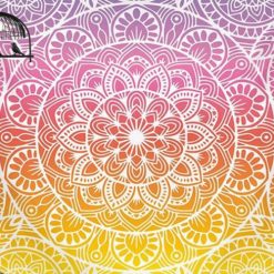 Tenture Mandala Yoga multicolore zen