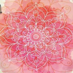 tenture murale mandala rose