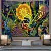 Tenture murale psychedelique trippy ocean