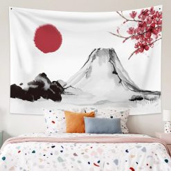 Tenture japonaise peinture mont Fuji