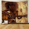 tenture murale africaine guitare hippie