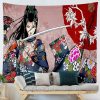 tenture murale japonaise femme samourai japon
