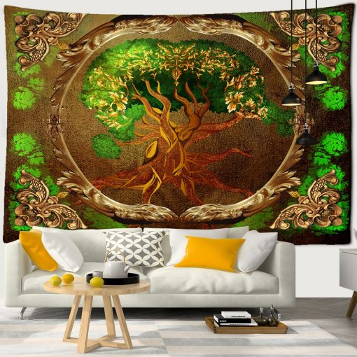 tenture murale vintage arbre de vie