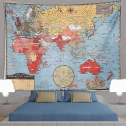 tenture murale carte du monde