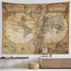 tenture carte du monde vintage