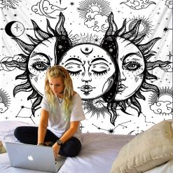 tenture murale soleil lune